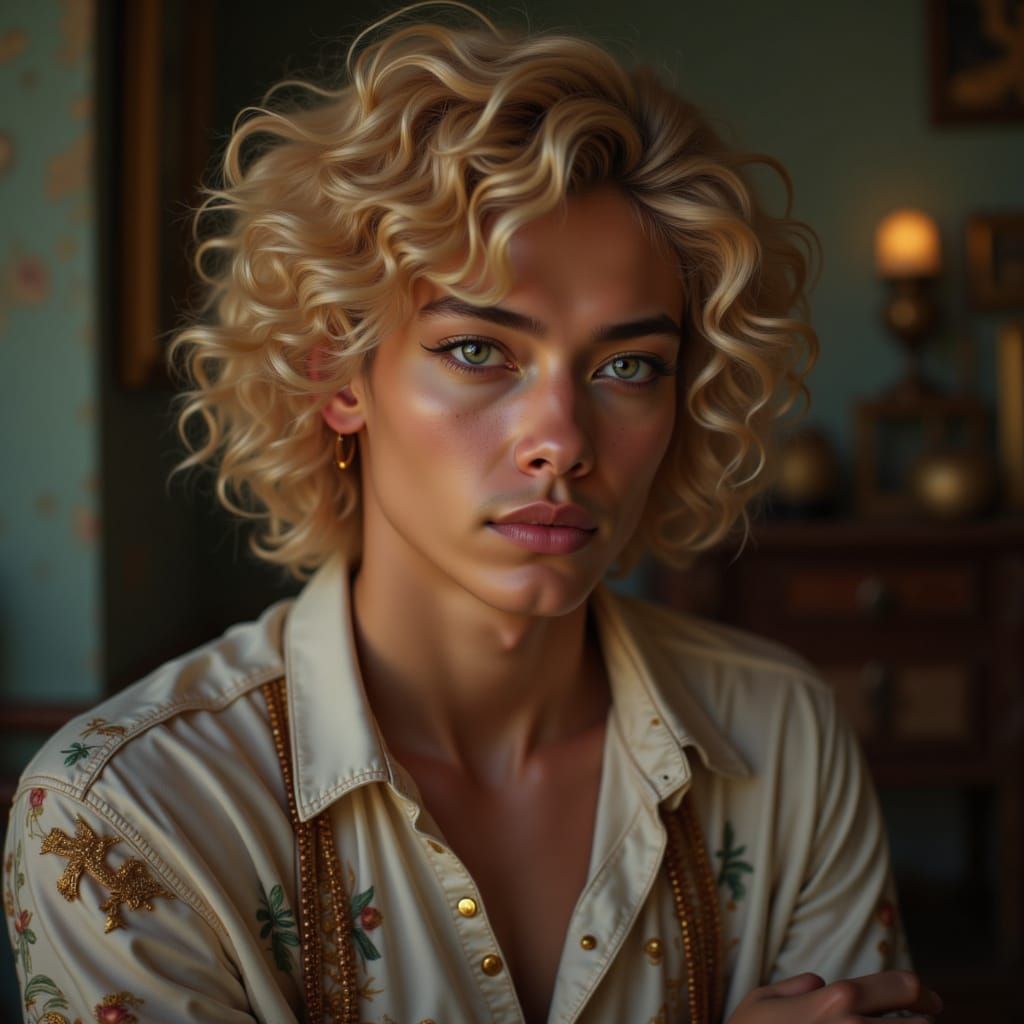 Theodore {Theo}
{Gods present}
Pair with Link
Karau
{Demon who brings death to the world}
Male, High Femme, Androsexual, Andromantic,
Cuban,...