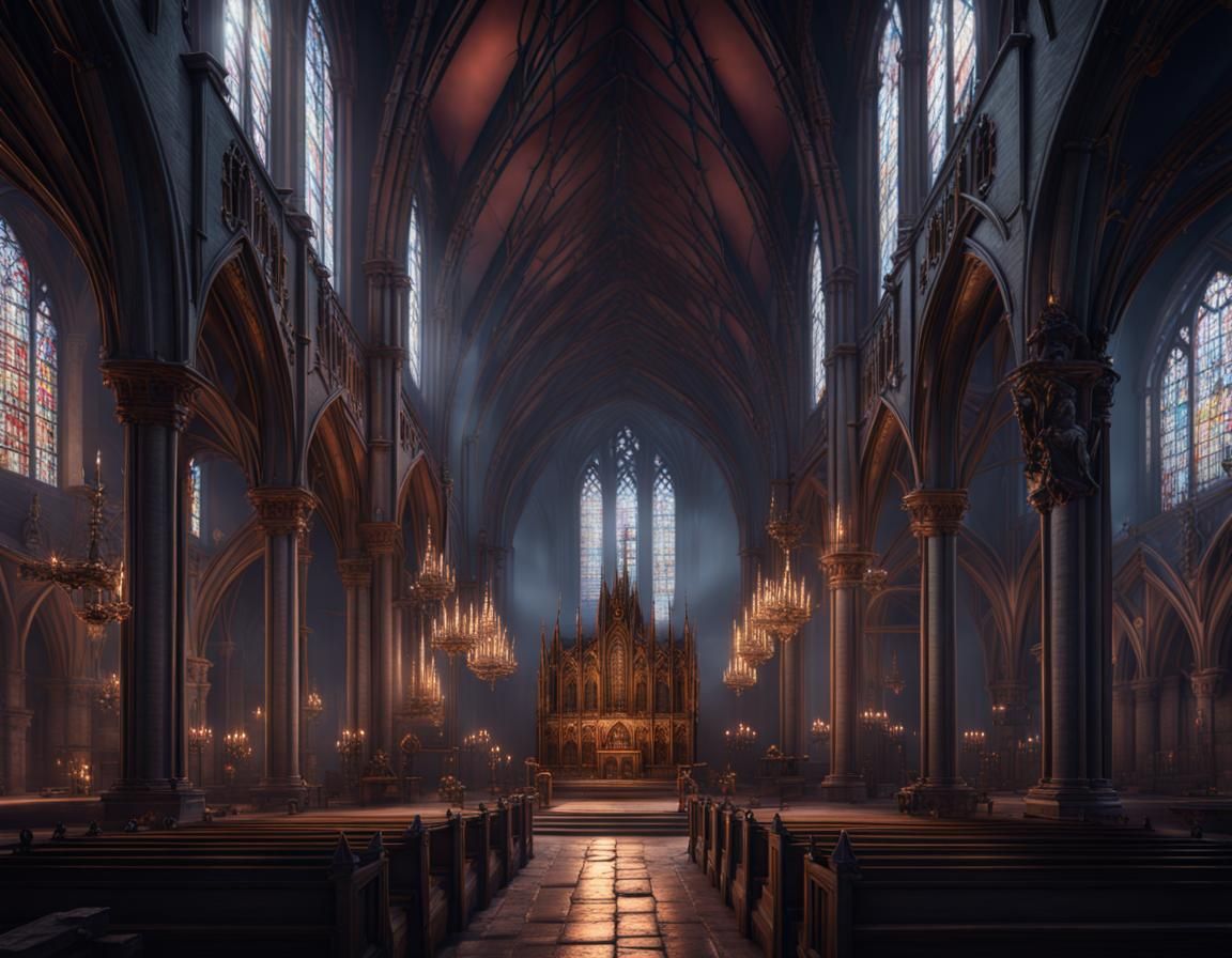 Gothic Church - AI Generated Artwork - NightCafe Creator