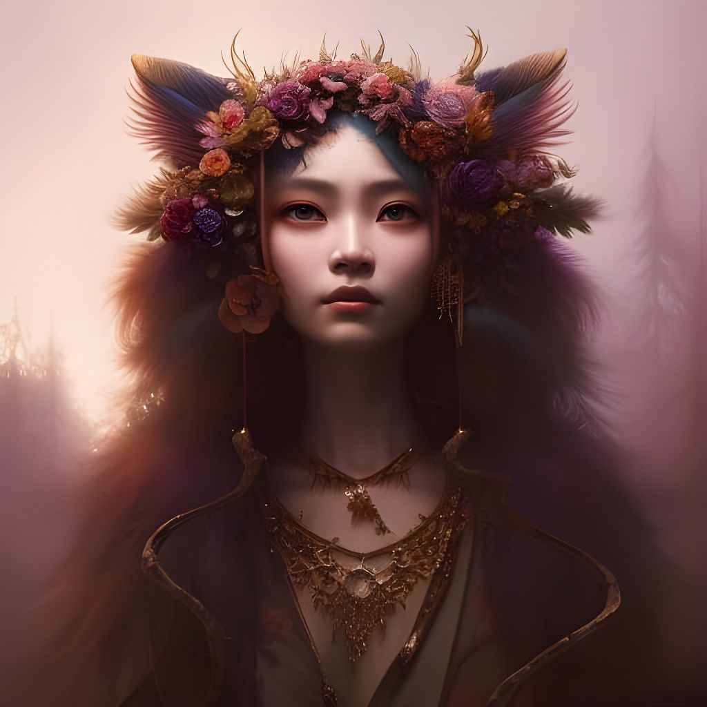 Forest Spirit AI Generated Artwork NightCafe Creator artstation-concept-forest-spirit