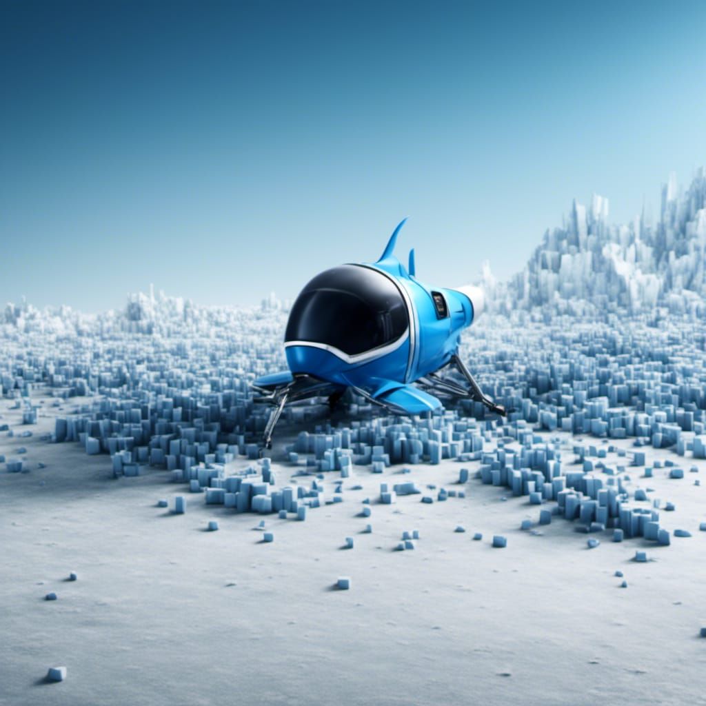  <lora:Modern-Pixelation:1.5>Rocket flying along the ice