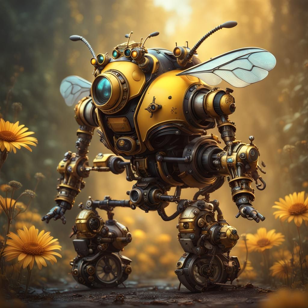 Cute steam punk bumblebee