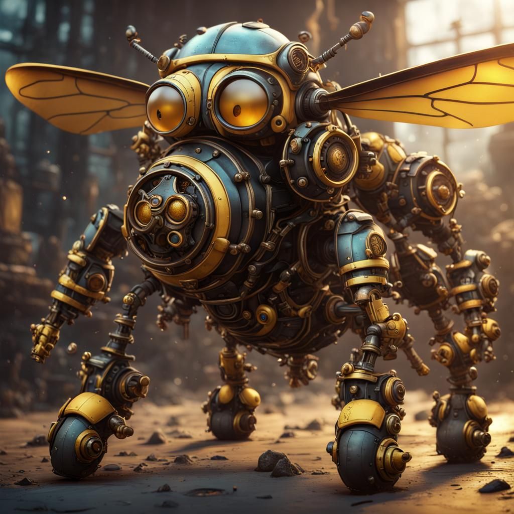Cute steam punk bumblebee
