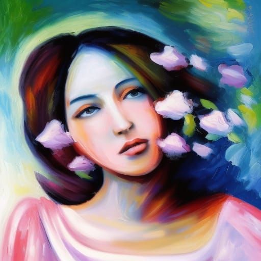 Secret flower garden quantum colors of love neo-impressionis...