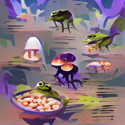 Frogs and mushrooms
