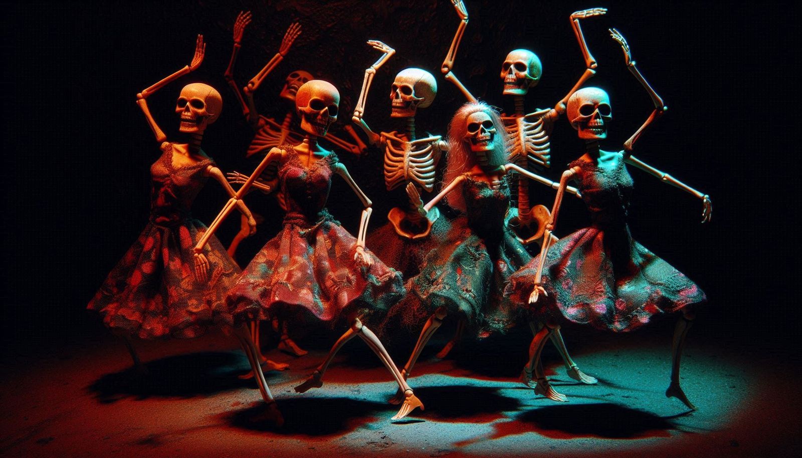C'est la fête chez les squelettes !