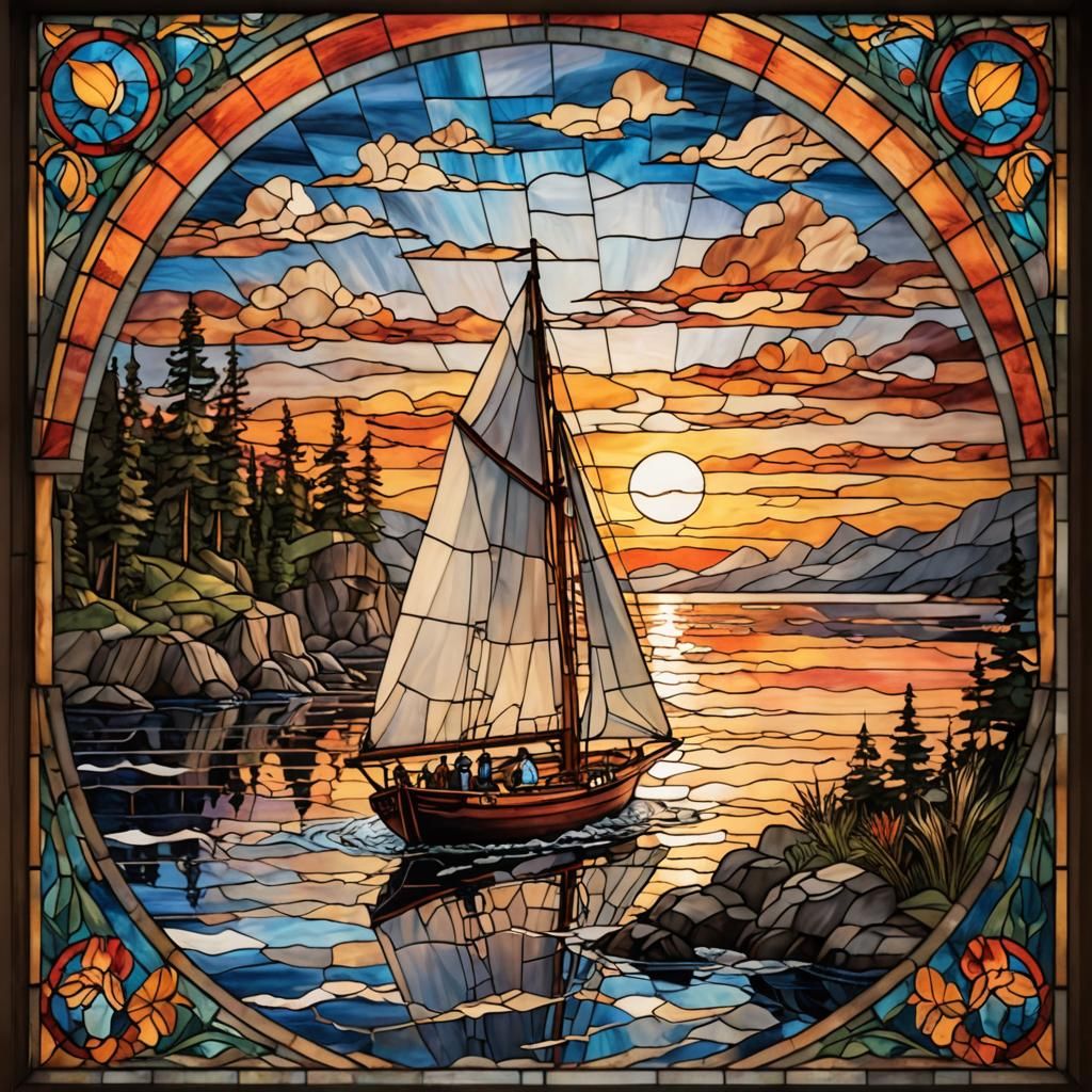 Stained Glass Sunset