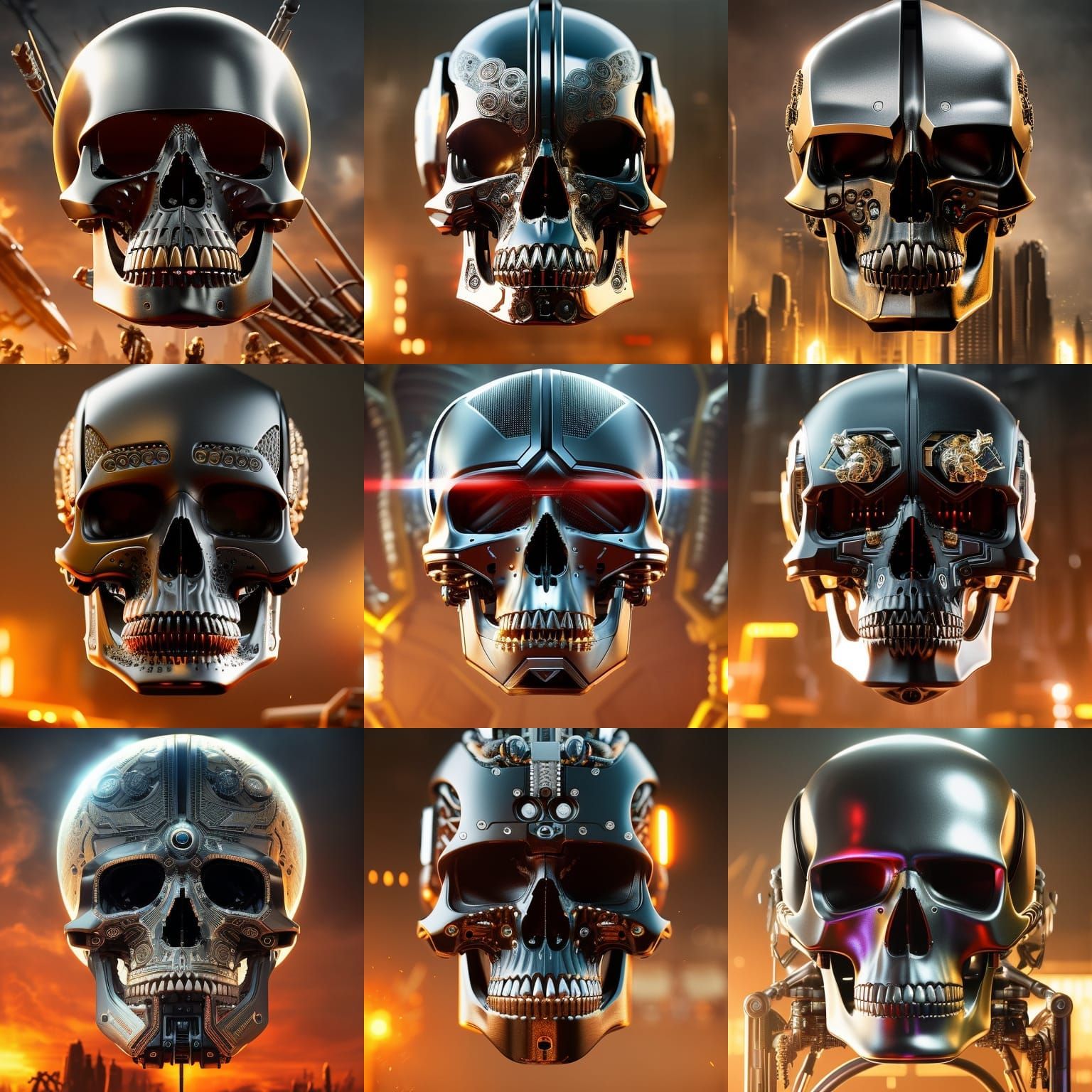 Cyborg Skull