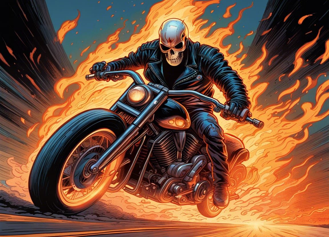 The Ghostrider - AI Generated Artwork - NightCafe Creator