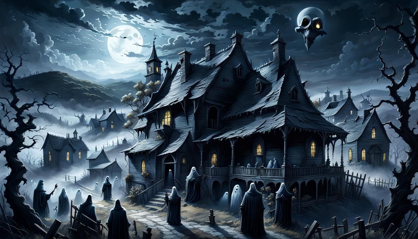 Haunted Village  by @Leonardo