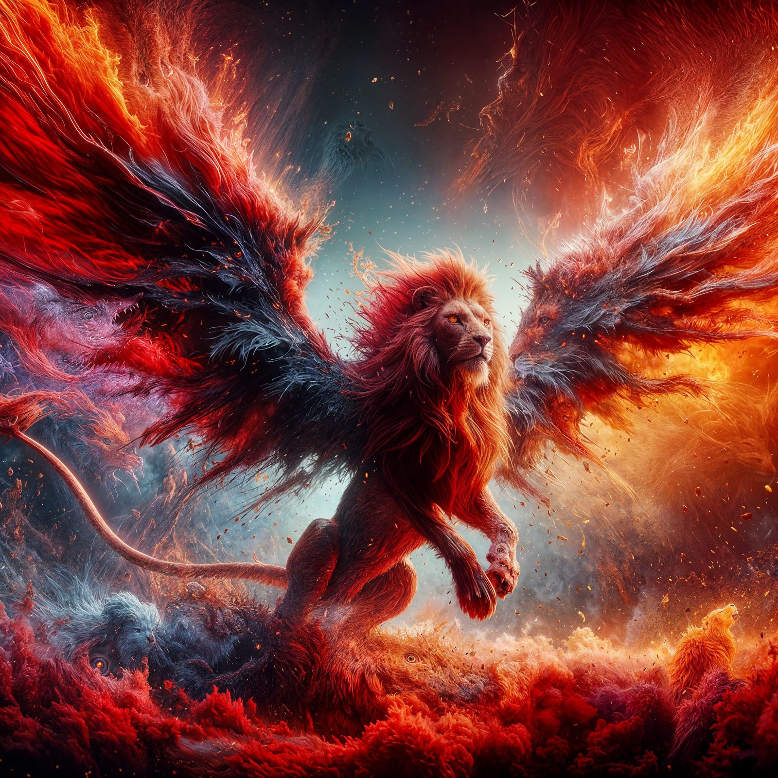 Winged Lion  by @Santa