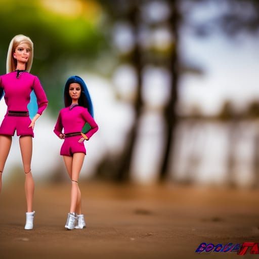 Fotografía de juguetes de los 80 , star Trek , Barbie