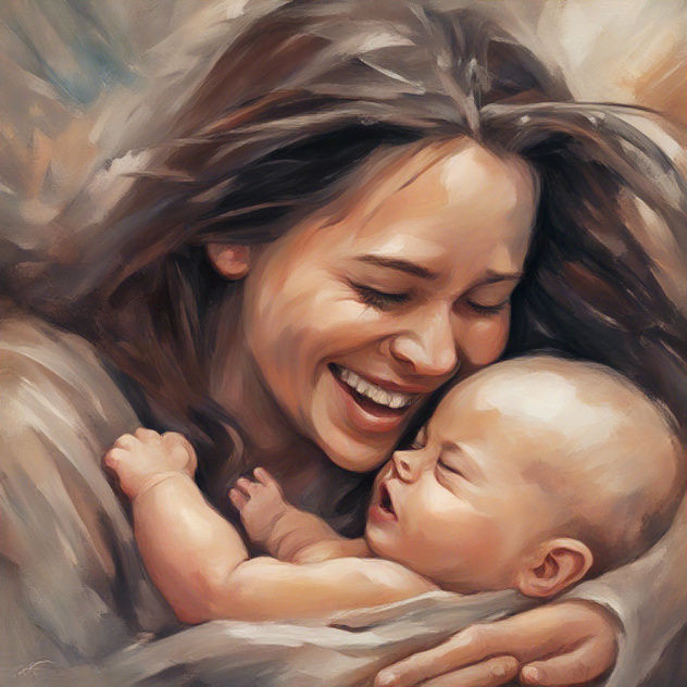 5 pictures of a happy mother    4
