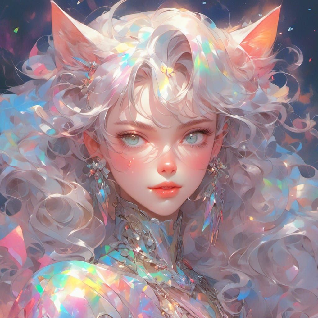 <lora:Iridescentium:1.0> a cat 