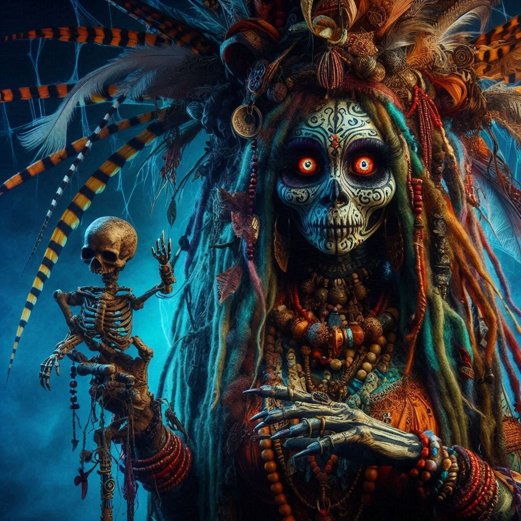 "I cannot get this little voodoo skeleton to shut up!"