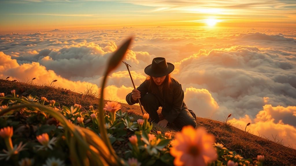 realistic imagenery job occupation careere cloud gardener   fantasy ultradetailed 8k wideangel golden ratio depth double exsposure