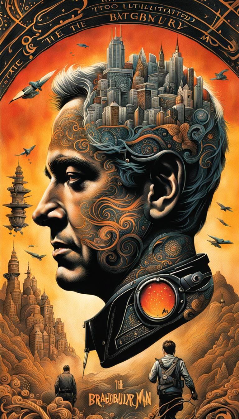 A richly detailed cover for Ray Bradbury's 