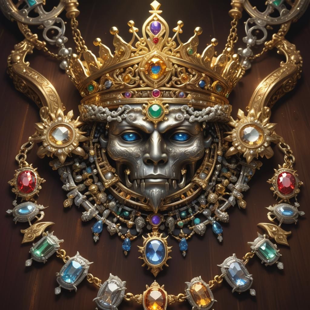 Magnificent Treasury Loot Riches Gold Silver Gemstones Diamo...