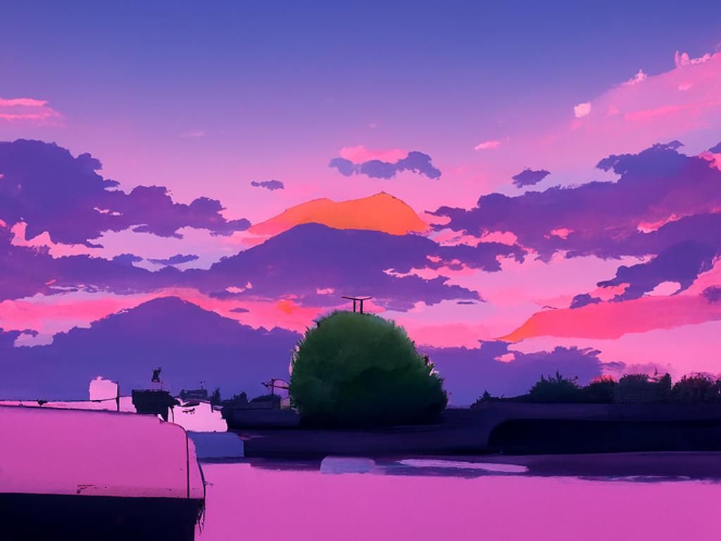 🔥 Sunset Sky Anime Field Background HD Download | CBEditz