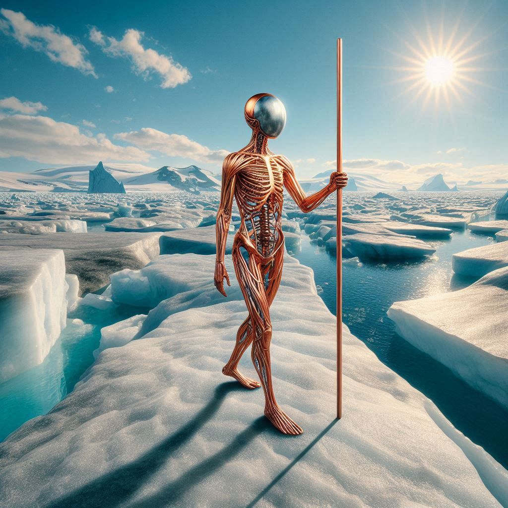 Guardian on an ice shelf