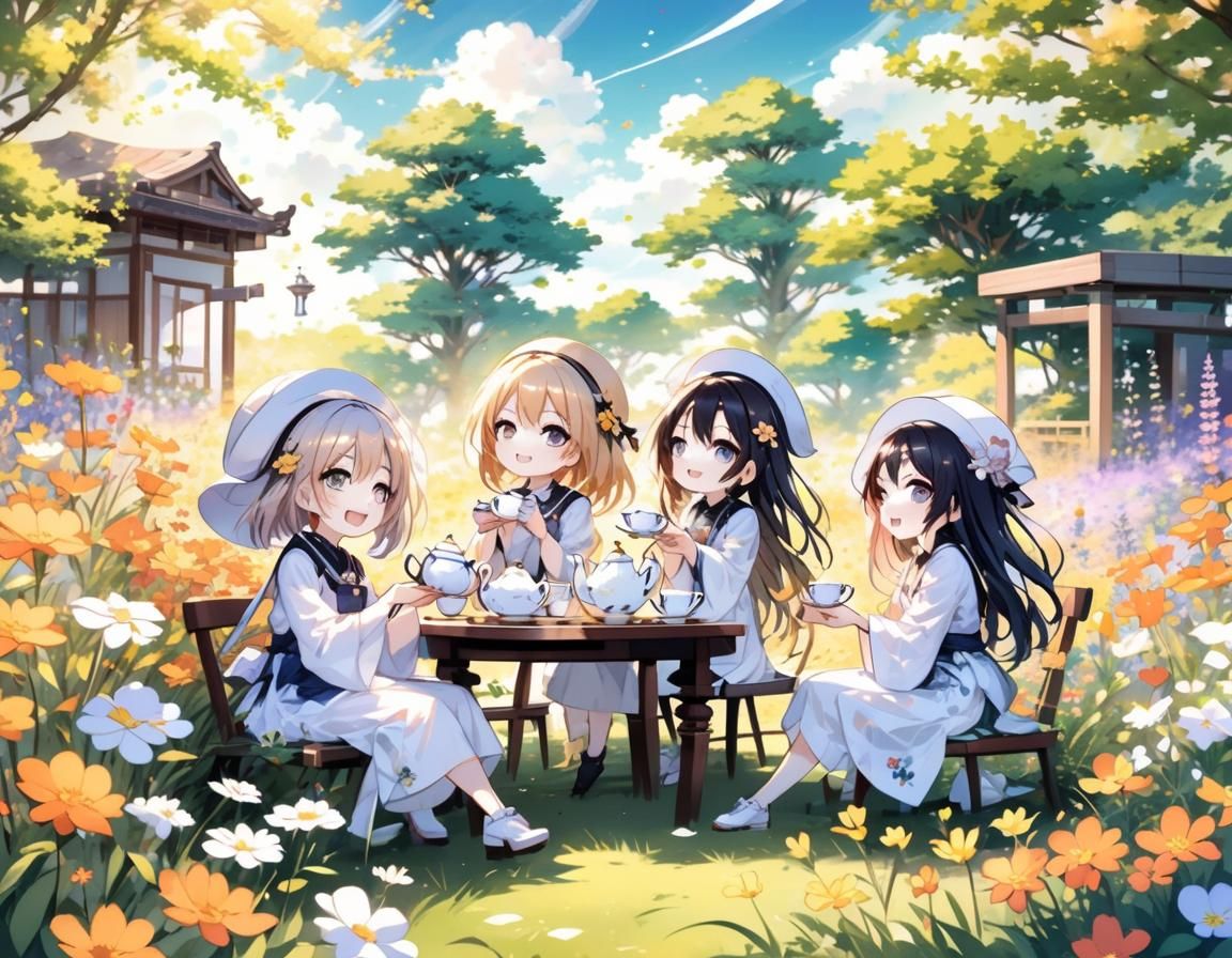 Tea Party - AI Generated Artwork - NightCafe Creator