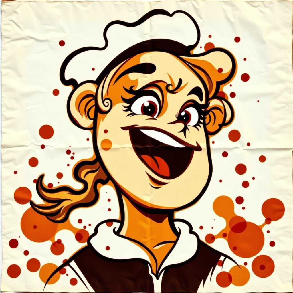 <lora:NC Coffee Stain:1.0> coughie popeye