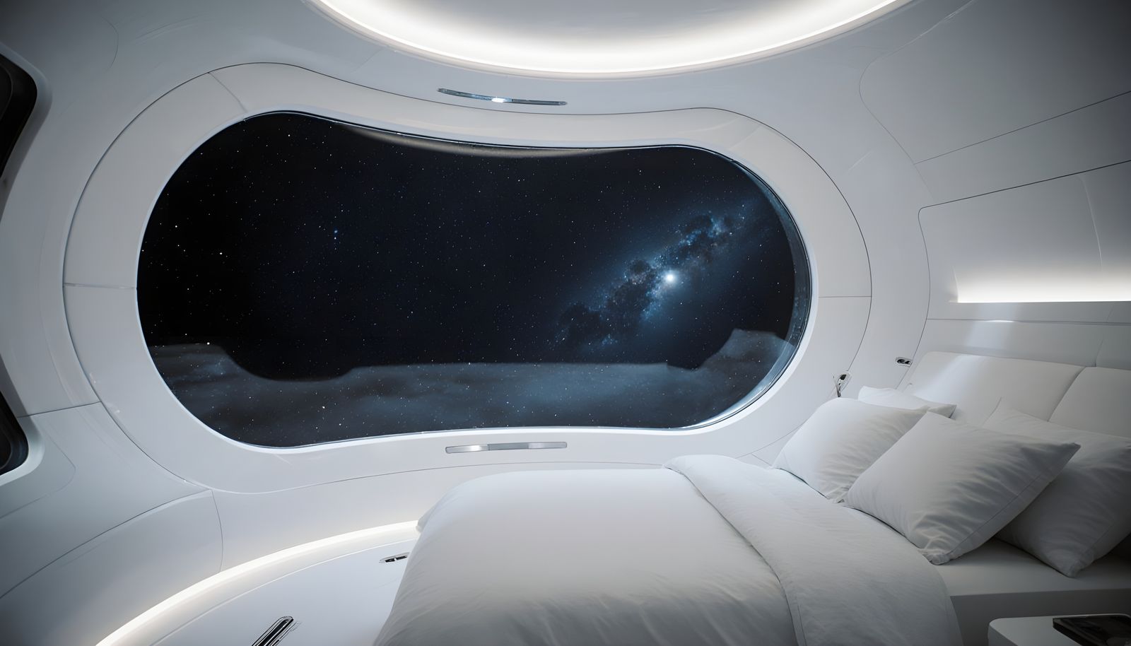 Bedroom in space