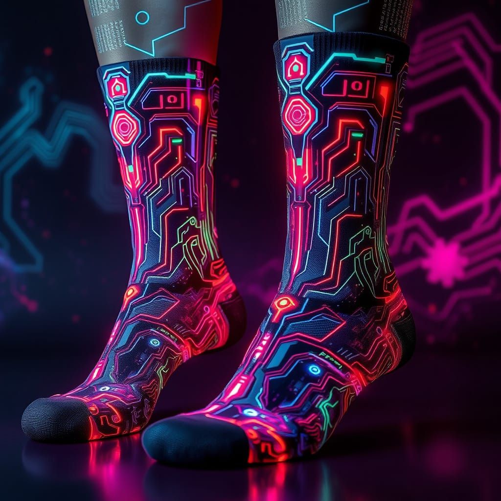 Crazy design for a pair of sock that look like there from the future   by @JFX3d UK