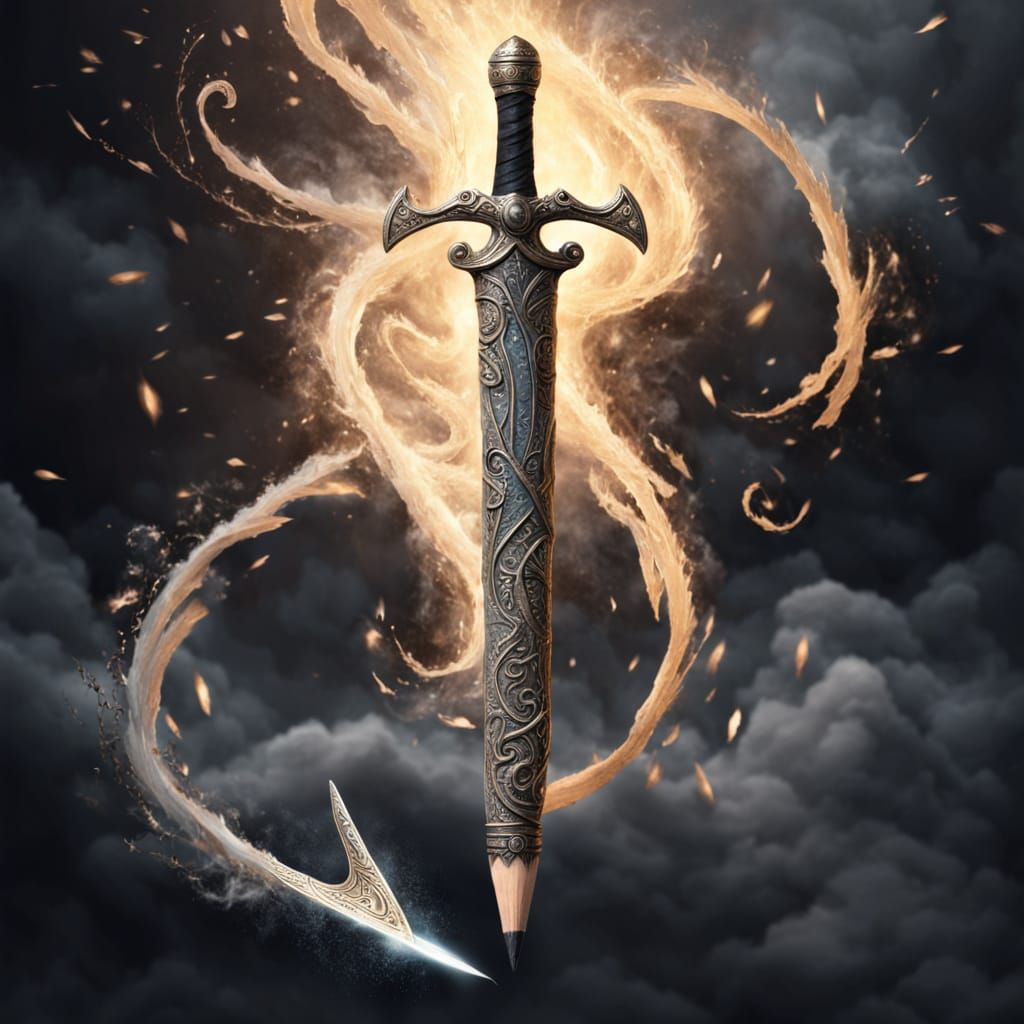 "Yeah, they say the pen is more powerful. But they didn't have one of these!"