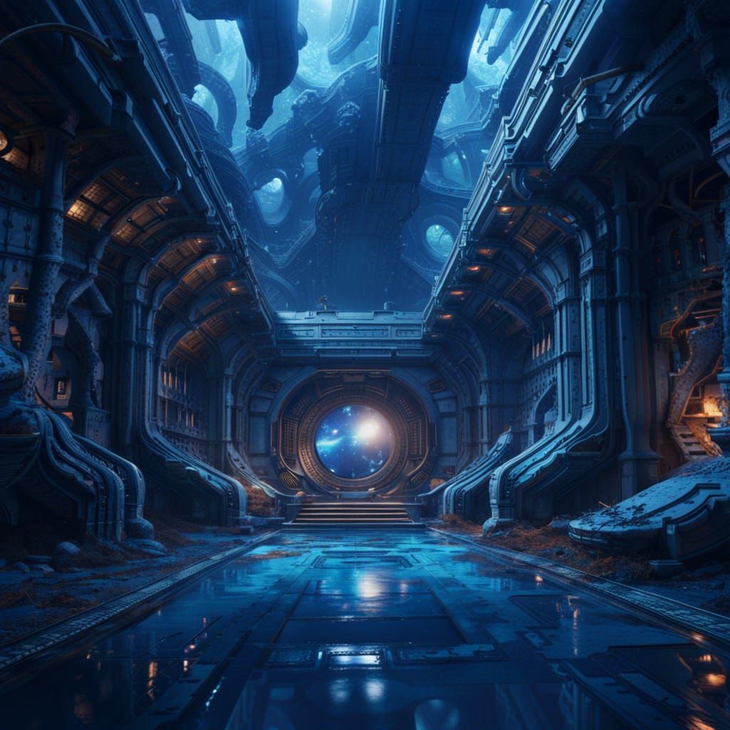 Blue-Themed Sci-Fi Photo