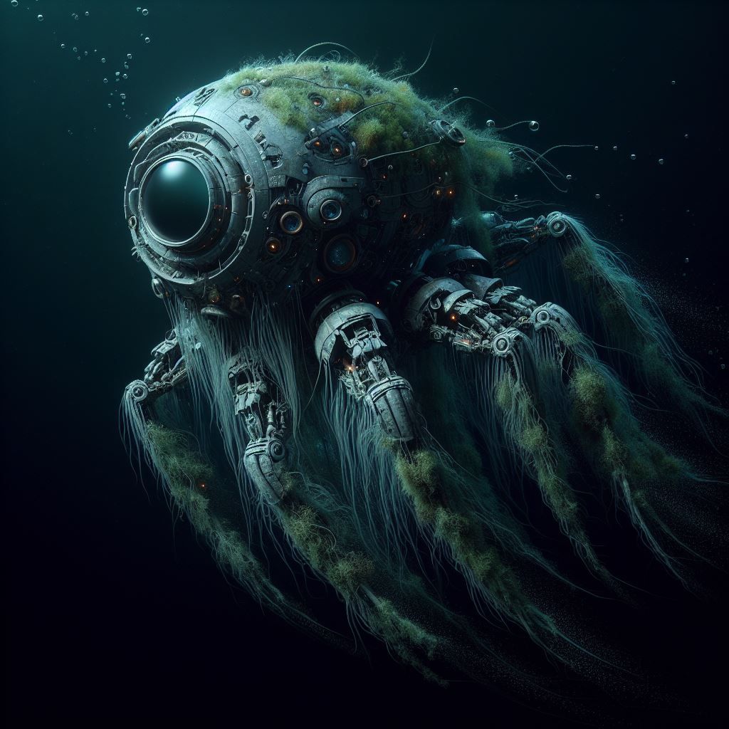 Unknown Mossy Robotic Sea Creature
