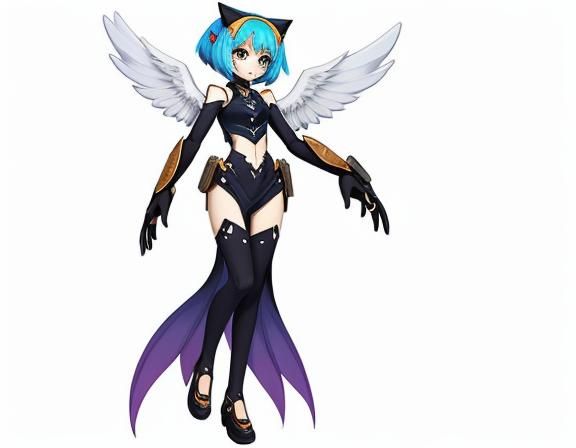 character with wing(cute art style)(character design)(whole ...