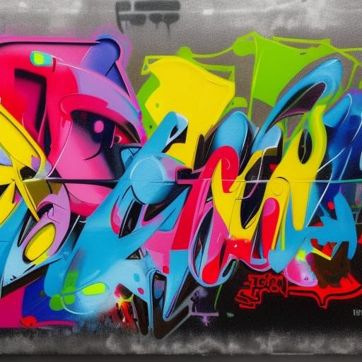 Colorful Graffiti Street Art in Splash Style