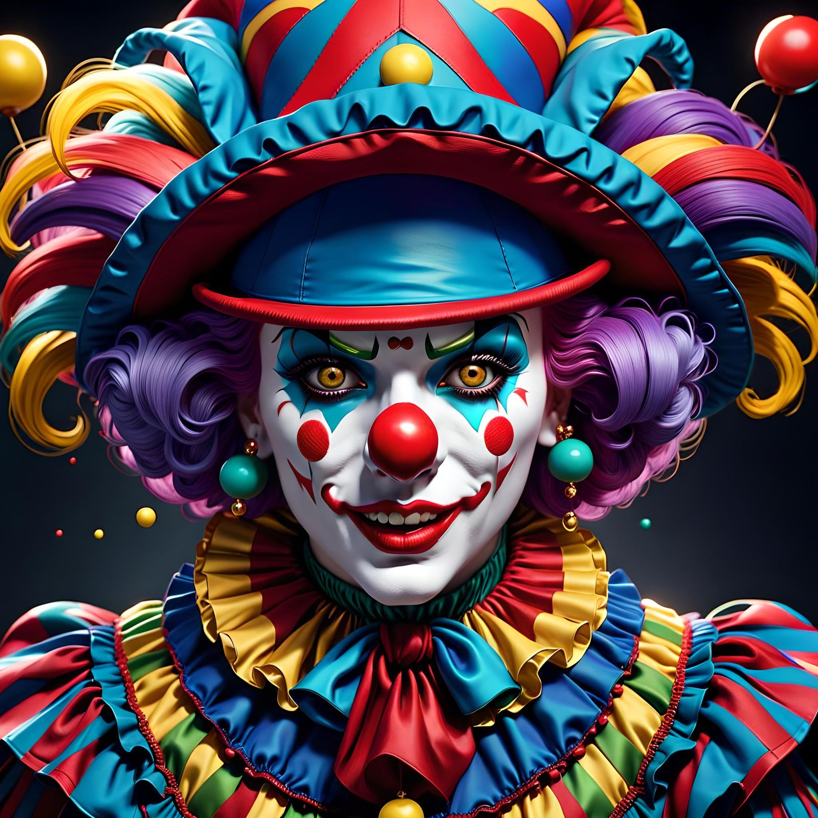 Creepy Clown - AI Generated Artwork - NightCafe Creator