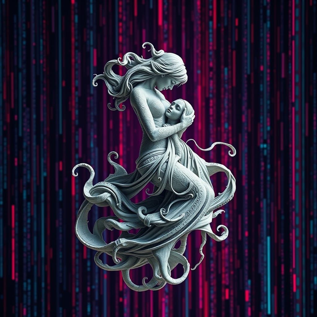 Weightless Embrace in Glitching Matrix