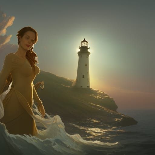 Watcher of the lighthouse AI Generated Artwork NightCafe Creator