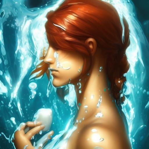 girl made of water with water powers
