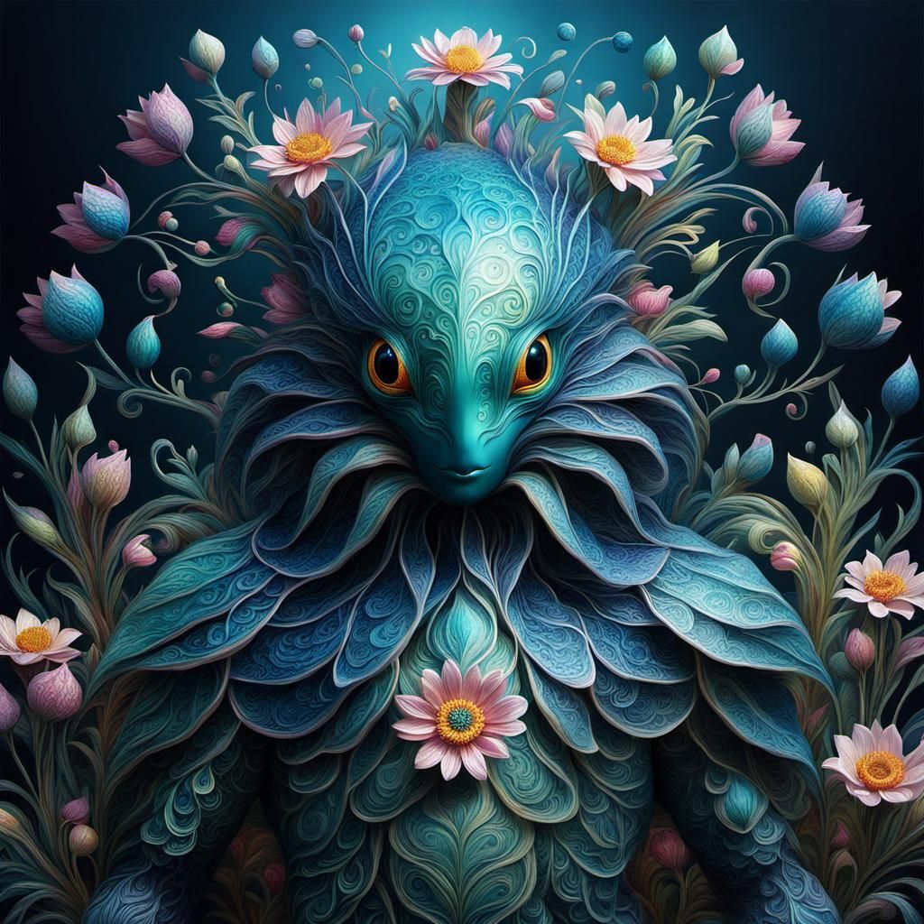 fantastical anthropomorphic creature from another world AI Generated Artwork NightCafe Creator