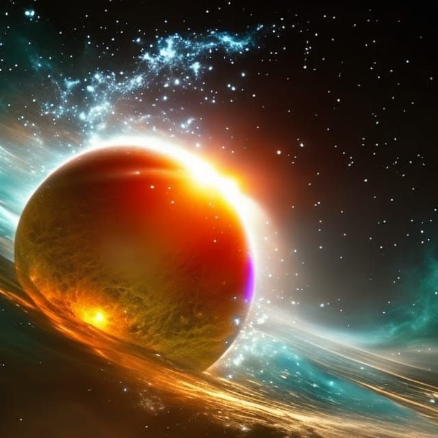 Absolute out of control chaos in motion, supernovas, nebulas...