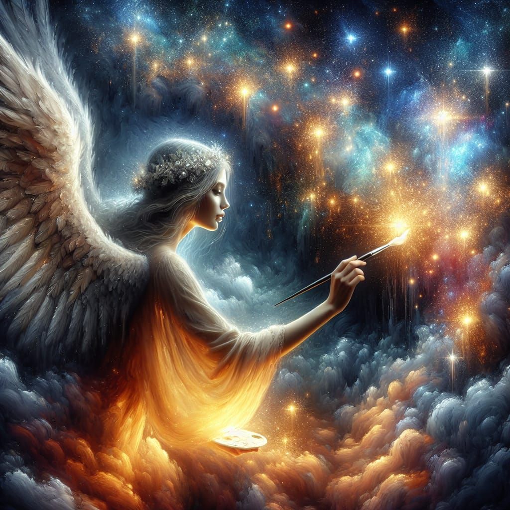 Painting the stars  by @Arisiin