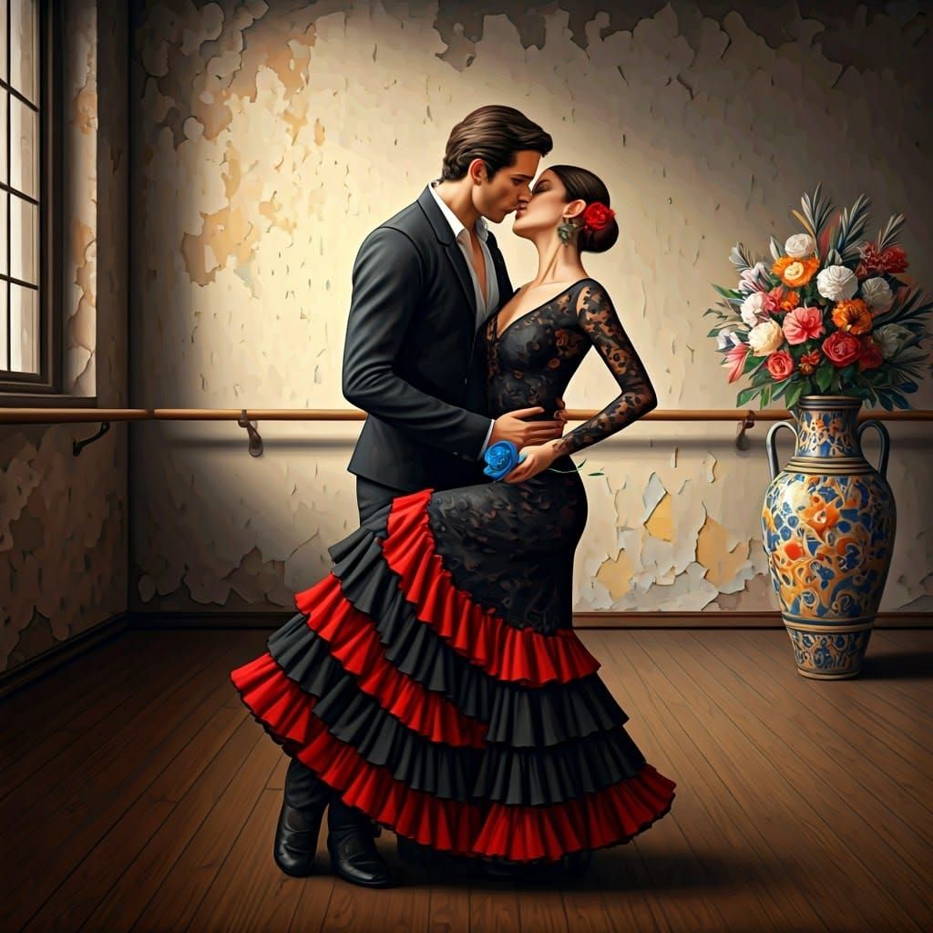 Ethereal Flamenco Dancers in Spanish Splendor