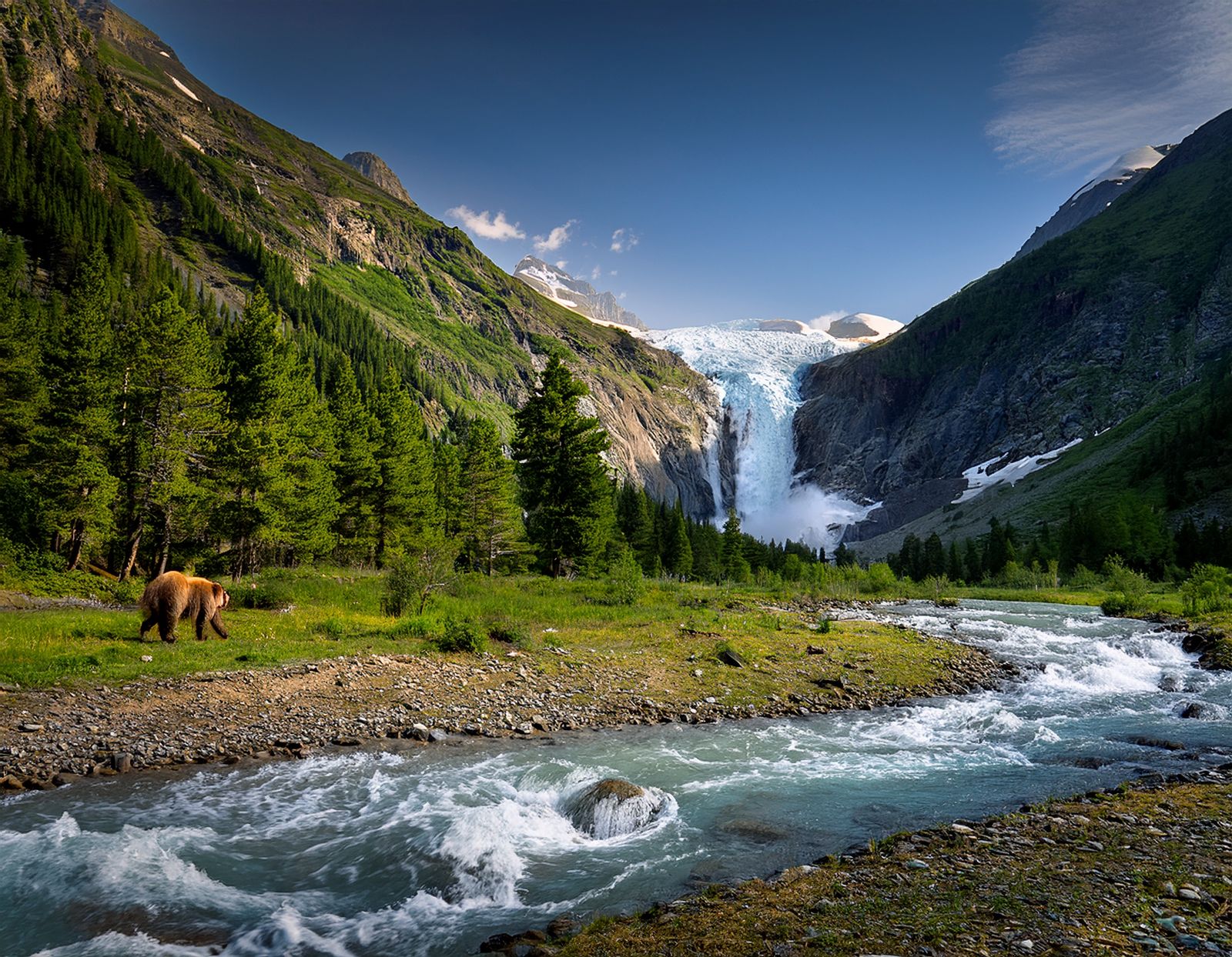 Glacier fed river