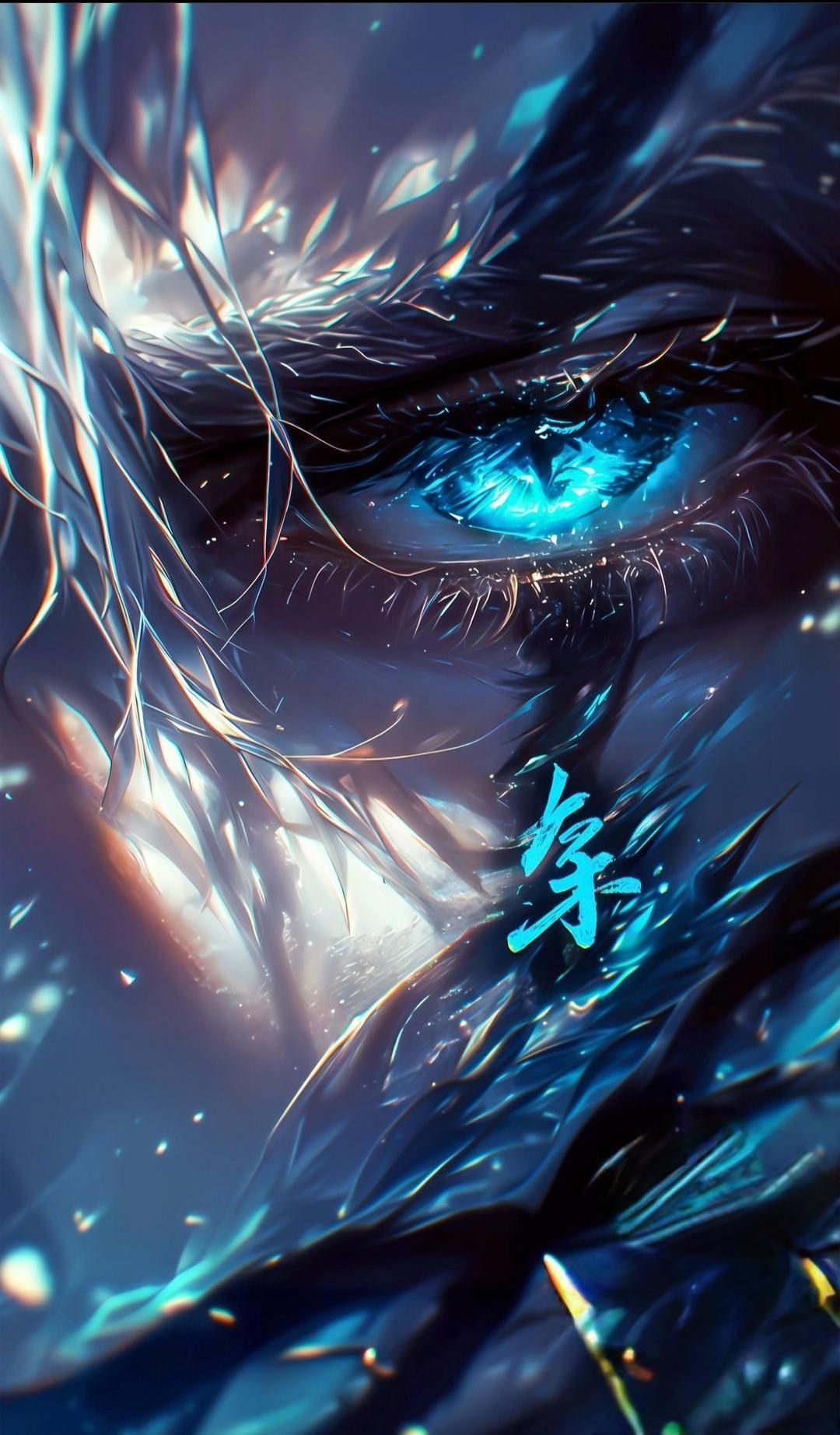 A guy with a blue eye.