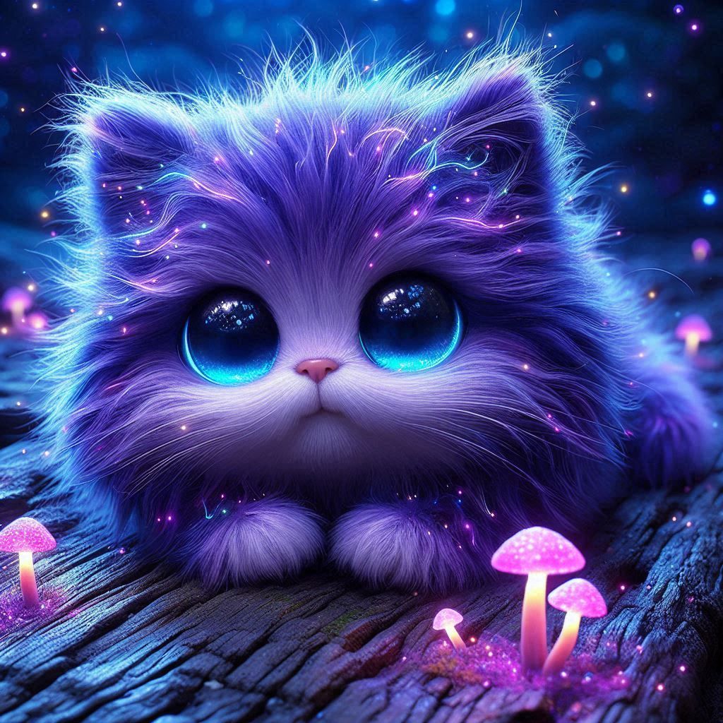 Mystical lantern-eyed cat