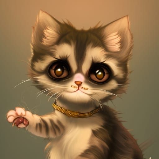 adorable chibified kitten by awwchang, GCSociety - AI Generated Artwork ...