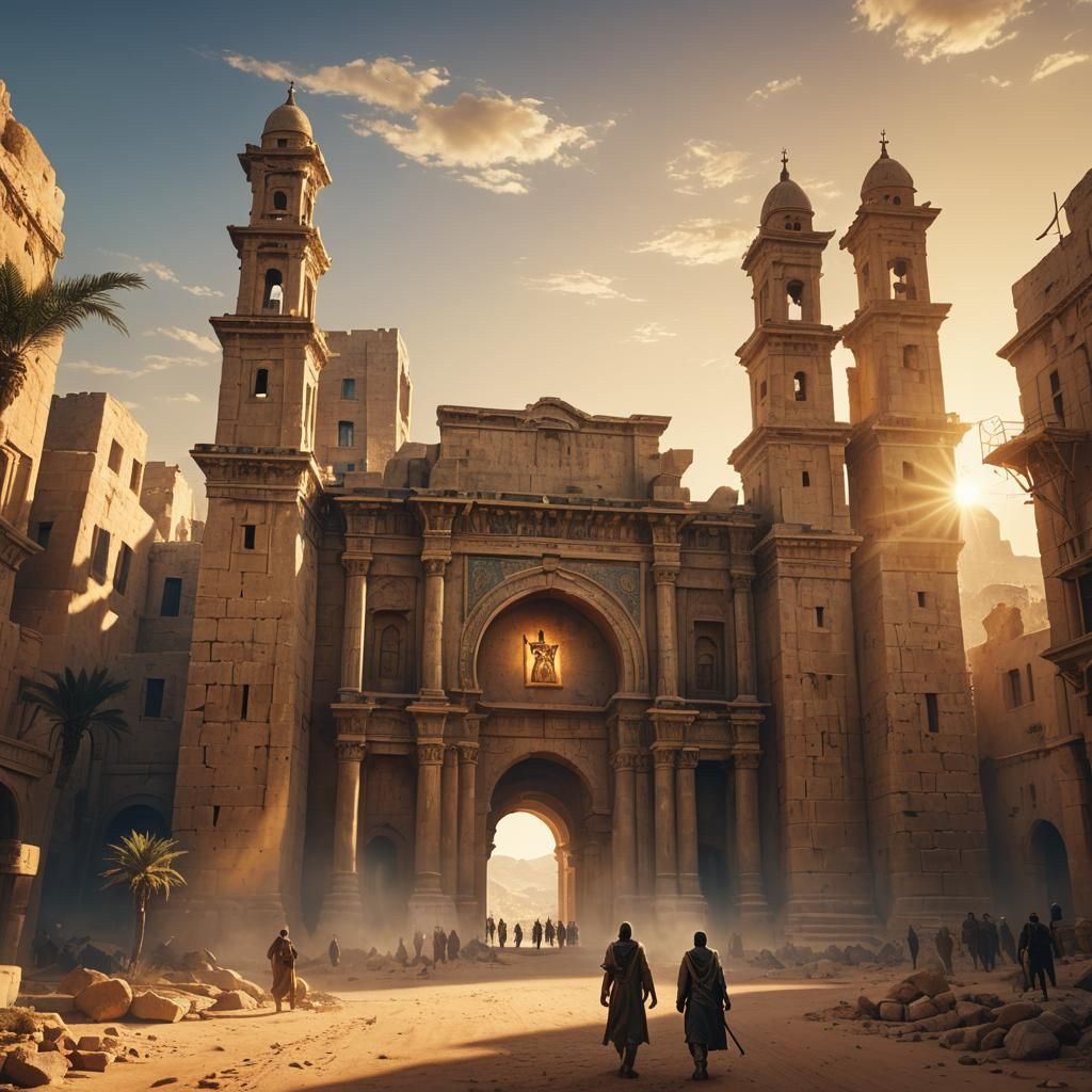 Unafraid in Ancient City: Cinematic Matte Painting
