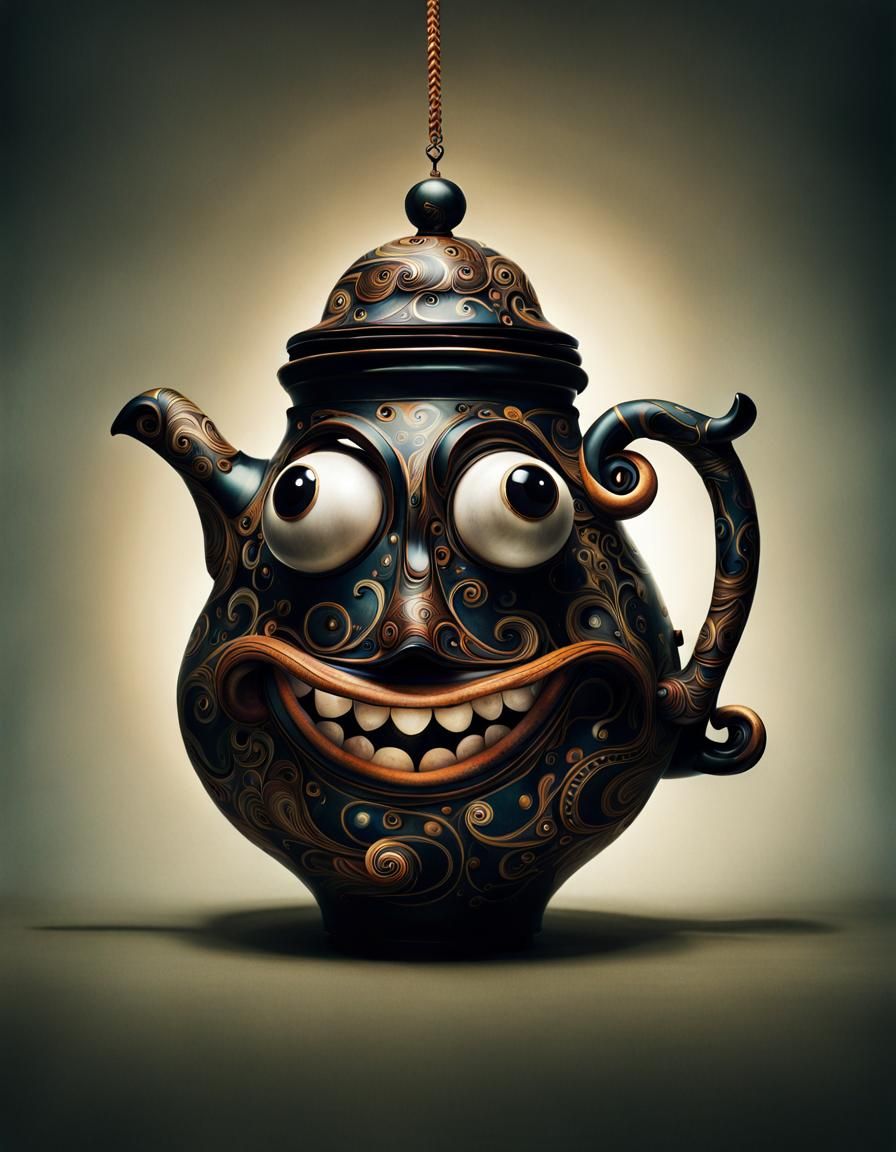 Ornate Teapot with Googly Eyes  by @FuzzyLogic
