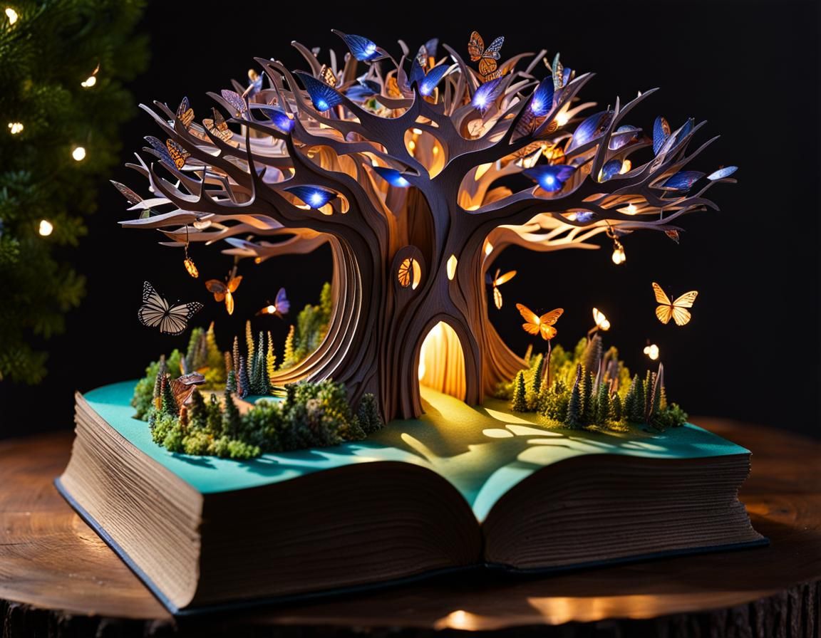 magic wood - pop-up book  by @RatzeP
