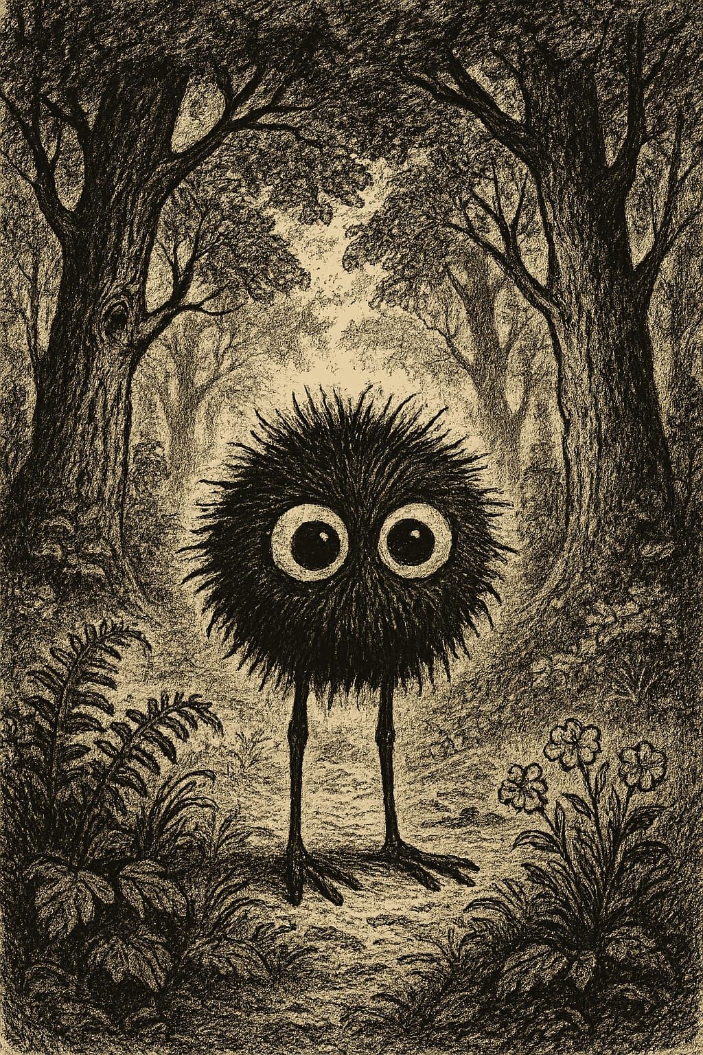 Furry Sphere With Legs