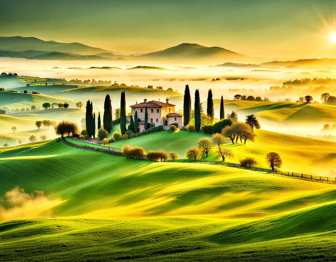 Tuscany in the morning.