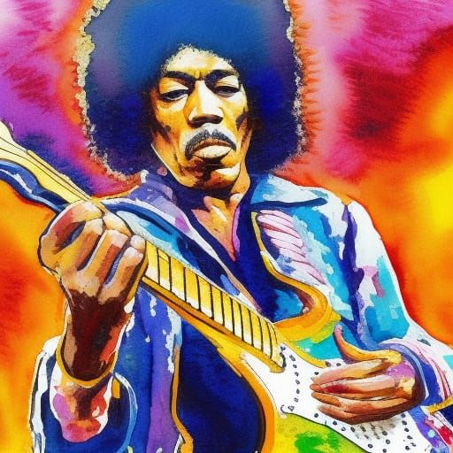 jimi hendrix older - AI Generated Artwork - NightCafe Creator